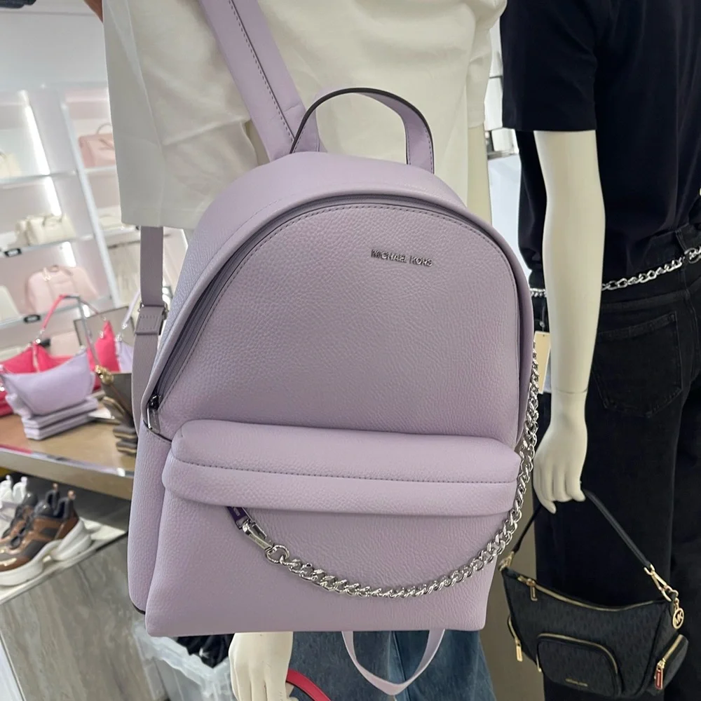 MICHAEL KORS Slater Medium Chain Backpack Quartz NWT